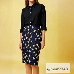 LulaRoe Cassie Pencil Skirt Stretchy High Wide Waist Band XL 18-20 Disney Minnie